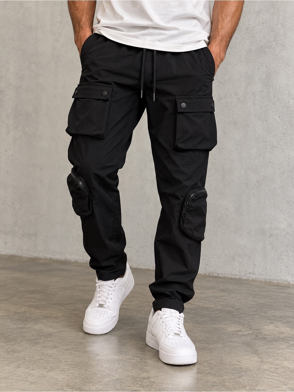 Kuwalla Tee Tek Utility Cargo Pants 2.0 Black XL 8 Pocket Streetwear